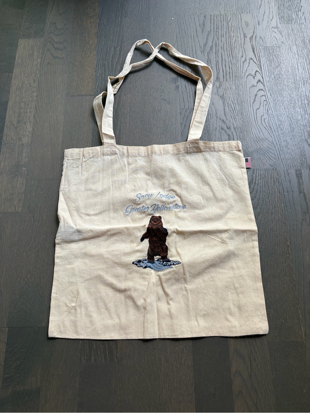 Brandy Melville John Galt snow lodge greater Yellowstone tote bag